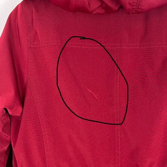 Giacca Women’s Coat Jacket Winter Hood Country Western Red Small Petite - Picture 11 of 11